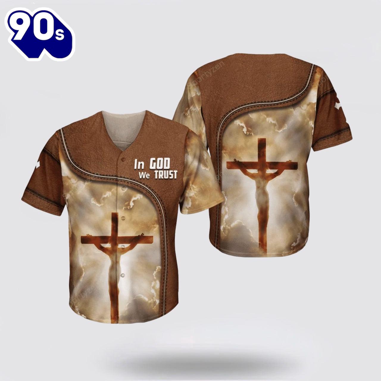 Custom Sports Baseball Jersey in GOD WE Trust Jesus Cross Christian Gift Christmas Custom Sports Baseball Jersey in GOD WE Trust Jesus Cross Christian Gift Christmas