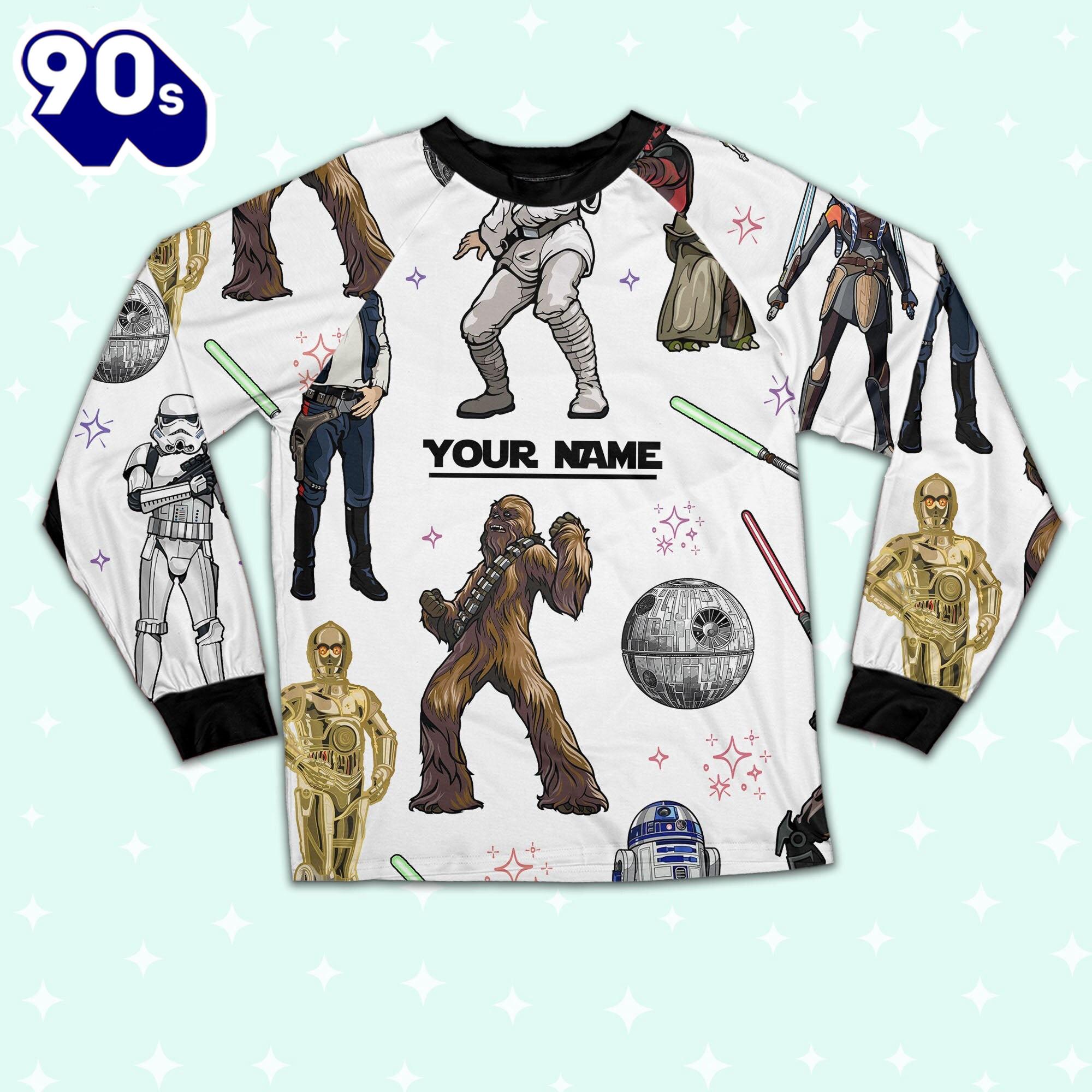 Custom Star Wars Characters Colorful Pajamas - Family Disneyland Matching Pajamas Set Custom Star Wars Characters Colorful Pajamas - Family Disneyland Matching Pajamas Set