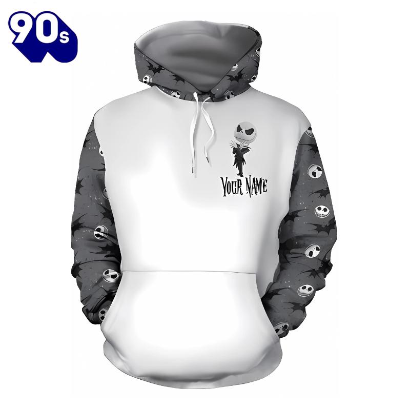 Customizable Hoodie And Patterned Jack Skellington Leggings Set Customizable Hoodie And Patterned Jack Skellington Leggings Set