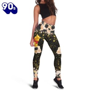 Customizable Winnie The Pooh Glitter Hoodie And Leggings Set
