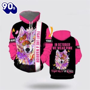 Customized Breast Cancer Watercolor Wolf&hellip;