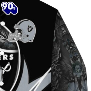 Customized Las Vegas Raiders Floral Print Black Jacket