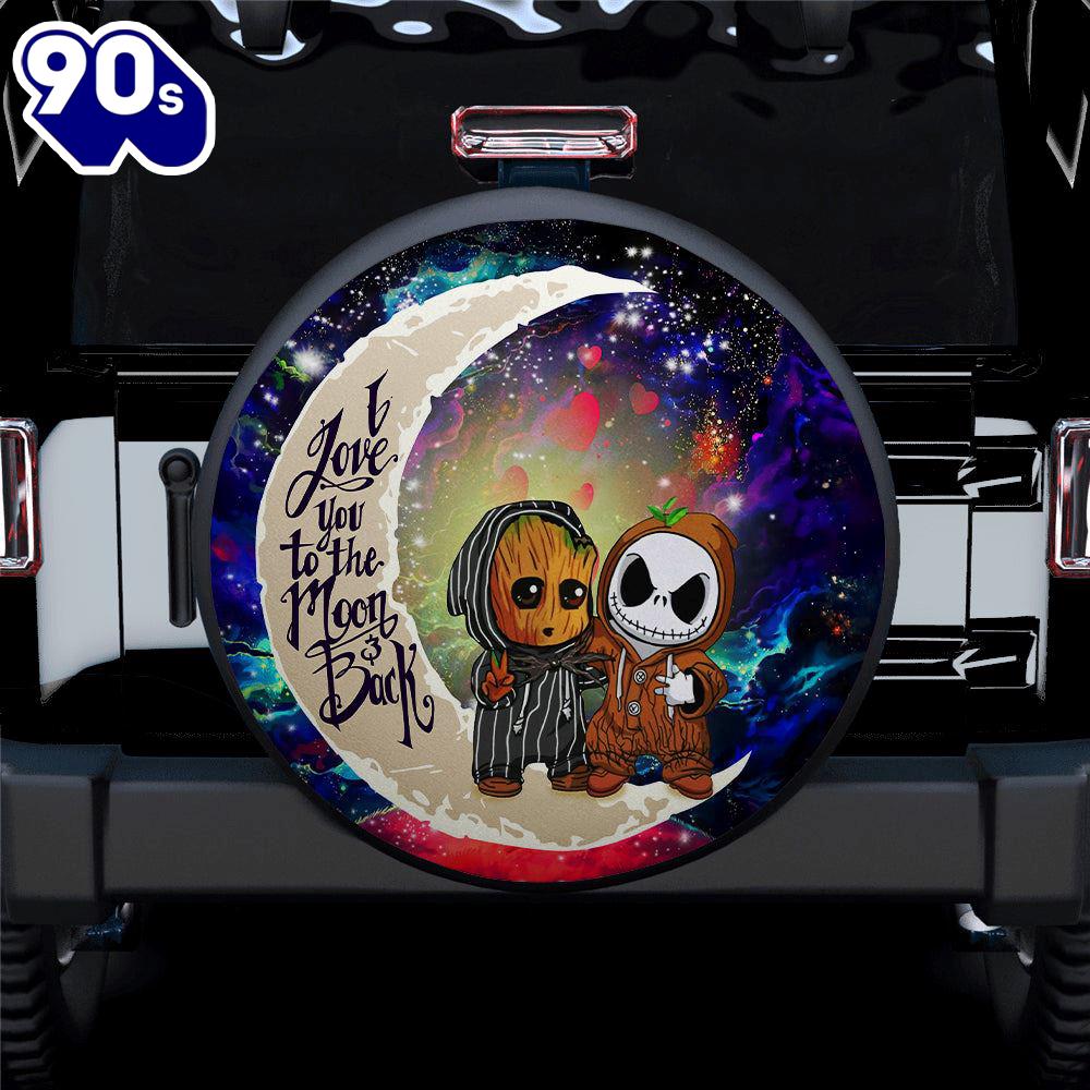 Cute Baby Groot And Jack Nightmare Before Christmas Spare Tire Covers Gift For Campers Merry Christmas Cute Baby Groot And Jack Nightmare Before Christmas Spare Tire Covers Gift For Campers Merry Christmas
