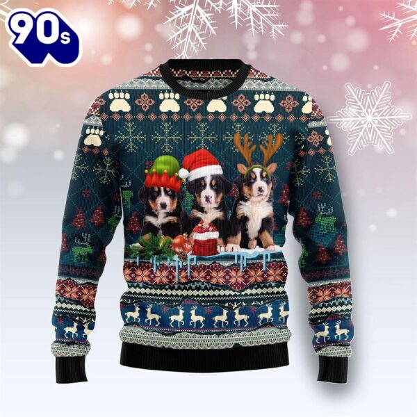 Cute Bernese Mountain Dog Ugly Christmas Sweater Amazing Festival Style