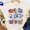 Cute Mickey and Friends Stitch Baby Yoda Chip ‘n Dale Take Photos 4th Of July Shirt Disney Happy Independence Day WDW Disneyland Family Vacation Gift Gift Xmas