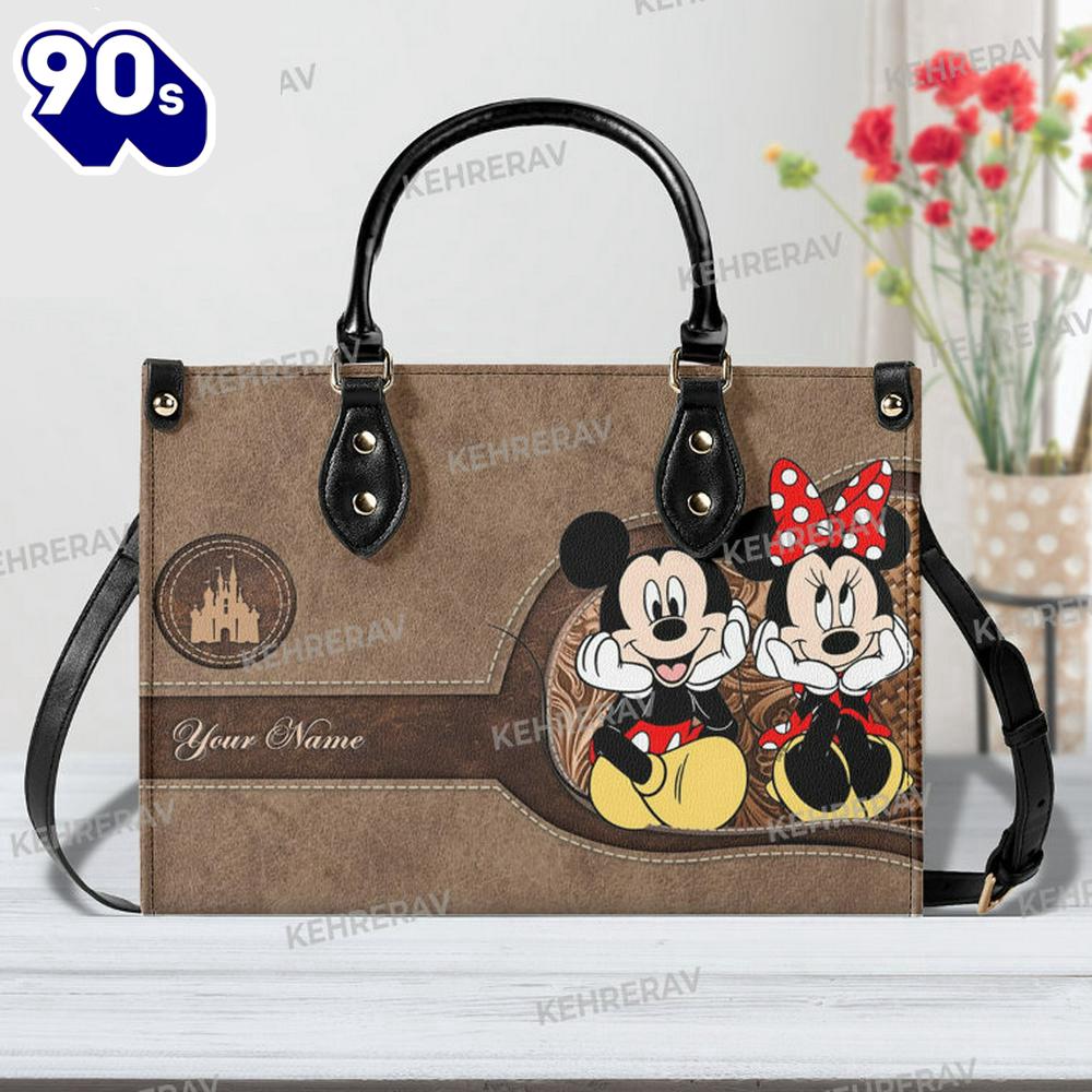 Cute Mickey minnie Leather Handbag Cute Mickey minnie Leather Handbag