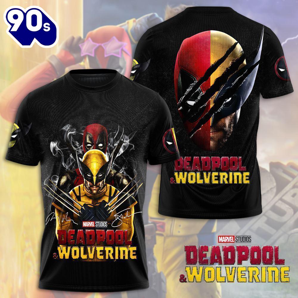Cute Version Dogpool Deadpool And Wolverine 3D Shirt For Fans Cute Version Dogpool Deadpool And Wolverine 3D Shirt For Fans
