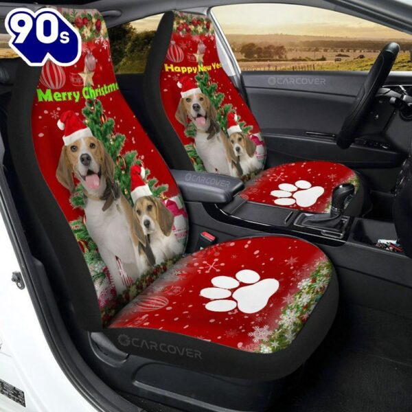 Cute Xmas Beagles Car Seat Coverss   Gift For Christmas