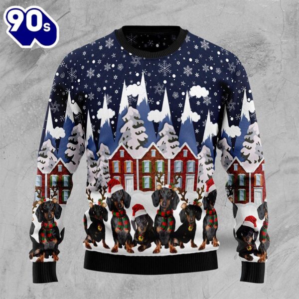 Dachshund Family Ugly Christmas Sweater