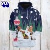 Dachshund Playing Christmas Hoodie All Over Print  , Pet Christmas 3d Shirt