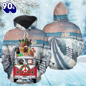 Dachshund Santa Christmas Hoodie All…