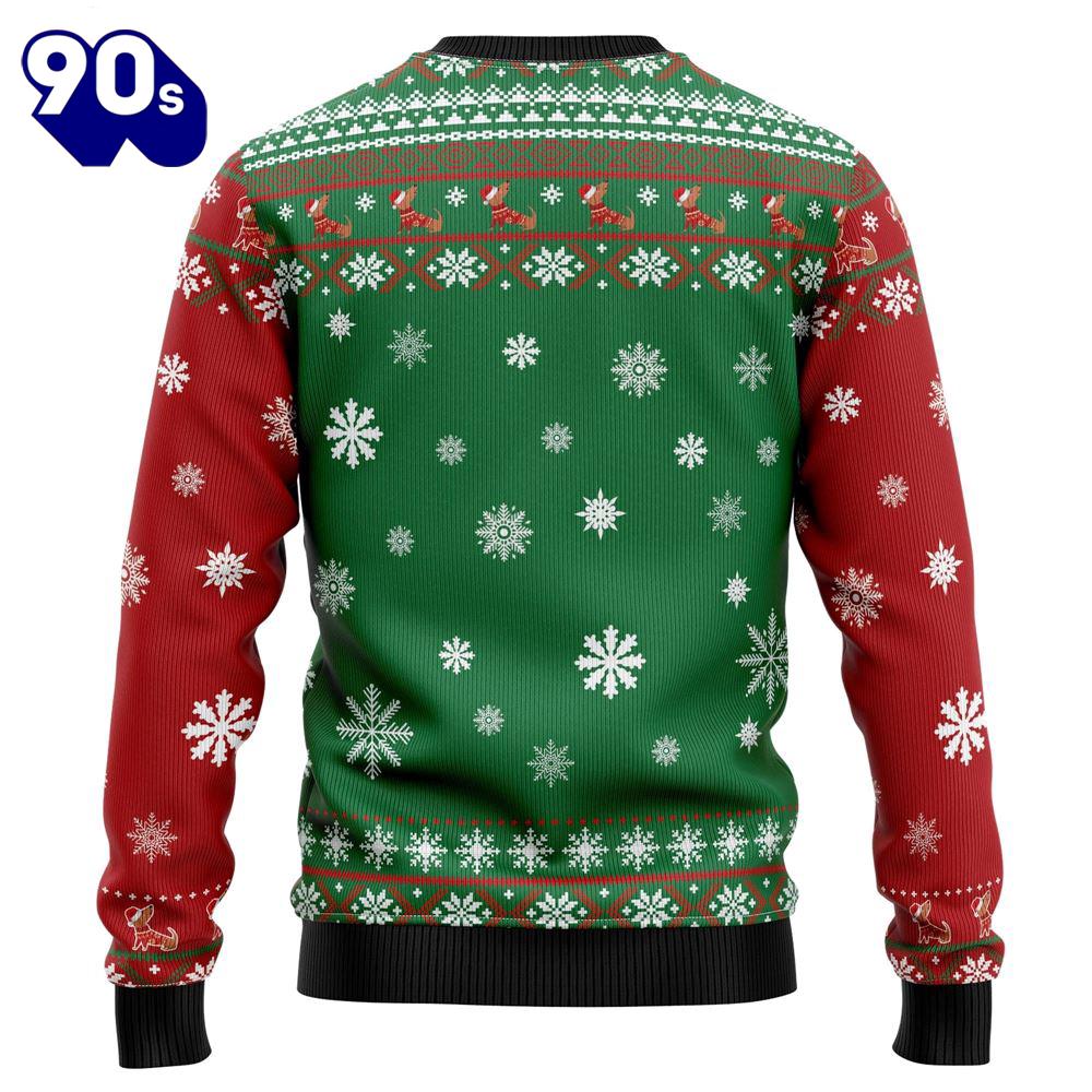 Dachshund Snow Day Ugly Christmas Sweater Dachshund Snow Day Ugly Christmas Sweater