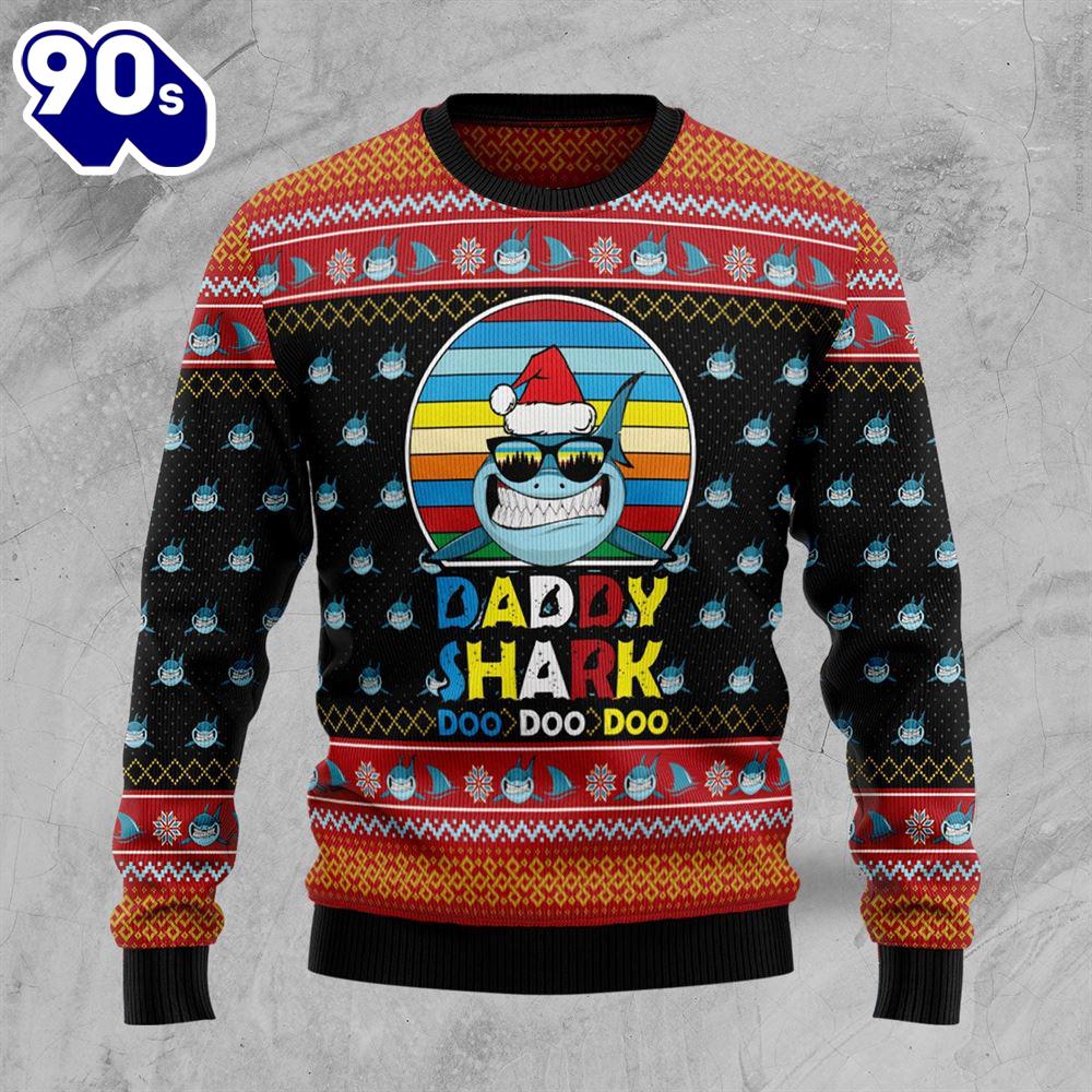 Christmas 2024 Daddy Shark Ugly Christmas Sweater Christmas 2024 Daddy Shark Ugly Christmas Sweater