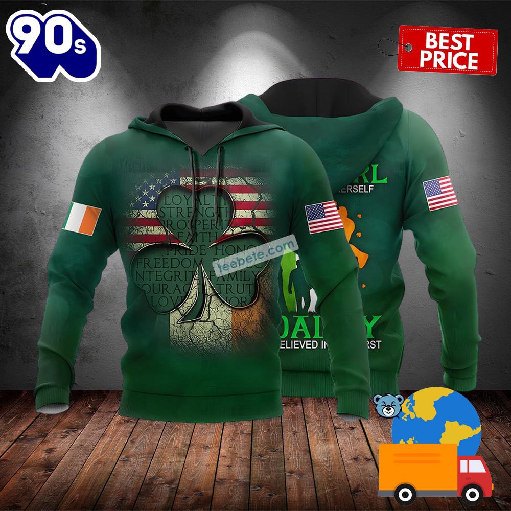 Daddy St Patrick Day Shamrock Green 3D Pattern Hoodie 2025 Daddy St Patrick Day Shamrock Green 3D Pattern Hoodie 2025