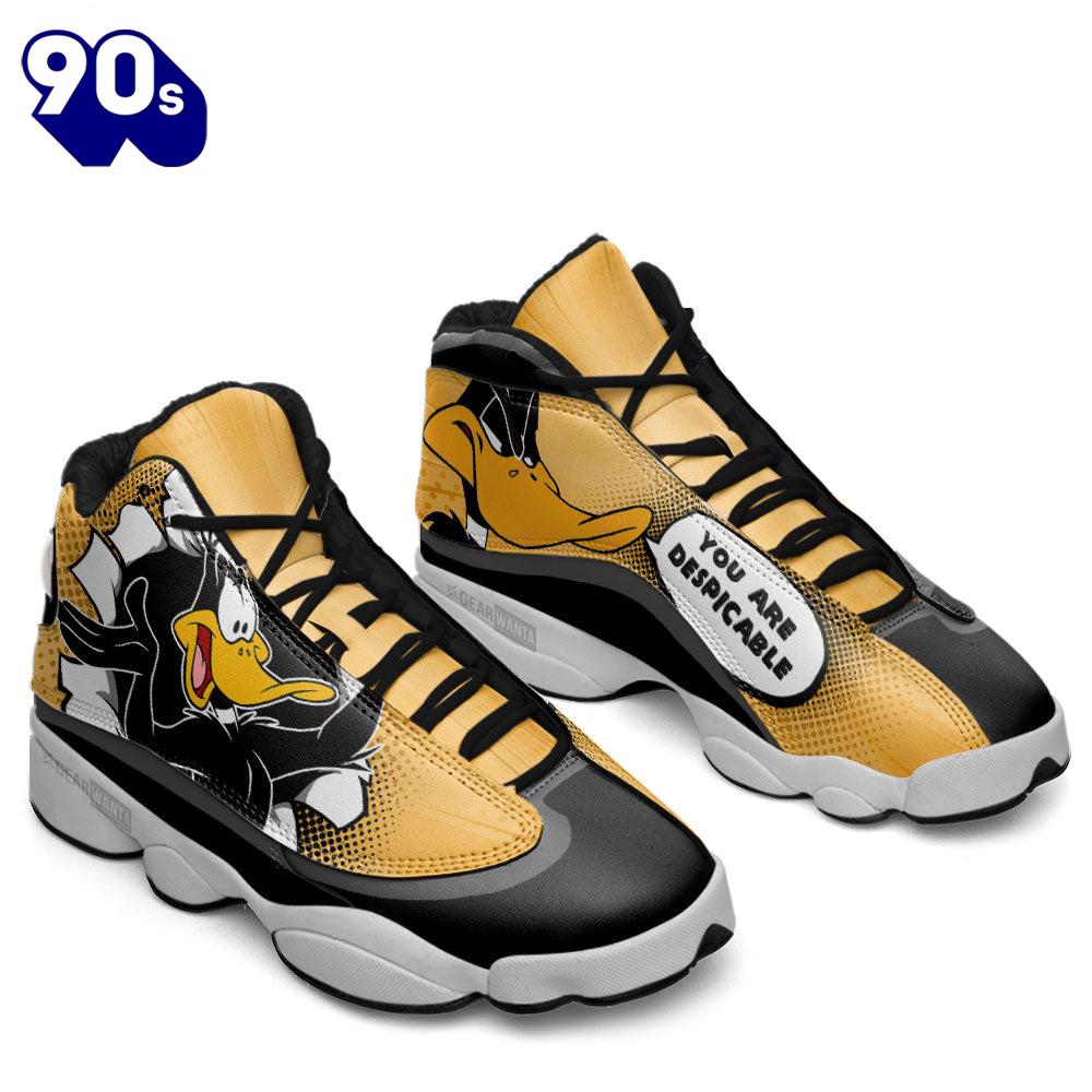 Daffy Duck Air Jordan 13 Sneakers Custom Comic Style Shoes Daffy Duck Air Jordan 13 Sneakers Custom Comic Style Shoes