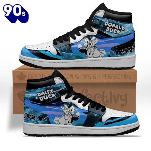 Daisy and Donald Silhouette J1 Shoes Custom For Fans Sneakers