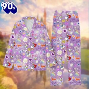 Daisy Duck Pajamas Set, Disney Duck Pajamas, Daisy Duck Holiday Pajamas