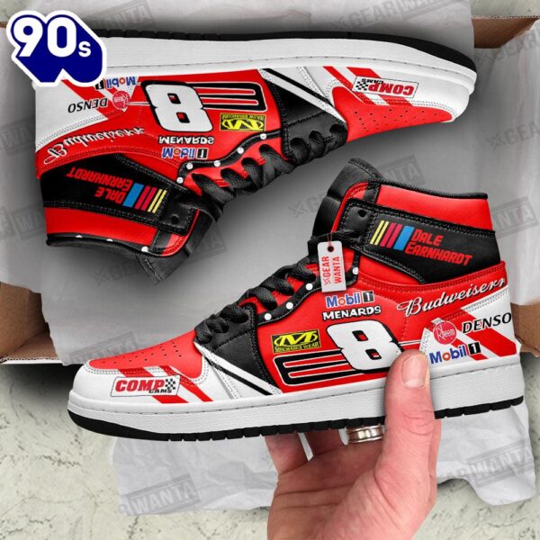 Dale Earnhardt J1 Shoes Custom Born on Date #8 Sneakers