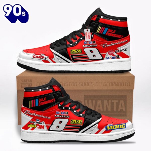 Dale Earnhardt J1 Shoes Custom Born on Date #8 Sneakers
