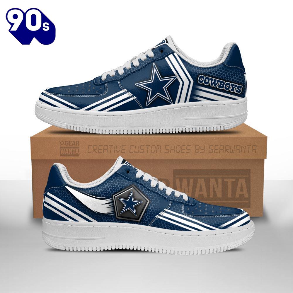 Dallas Cowboys Air Sneakers Custom Force Shoes For Fans Dallas Cowboys Air Sneakers Custom Force Shoes For Fans