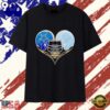 Dallas Cowboys and North Carolina Tar Heels heart to head helmet football T Shirt , Viral 2D Graphic Tee