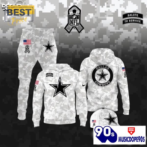 Dallas Cowboys Camo 2024 Salute to Service Hoodie, Jogger, Cap