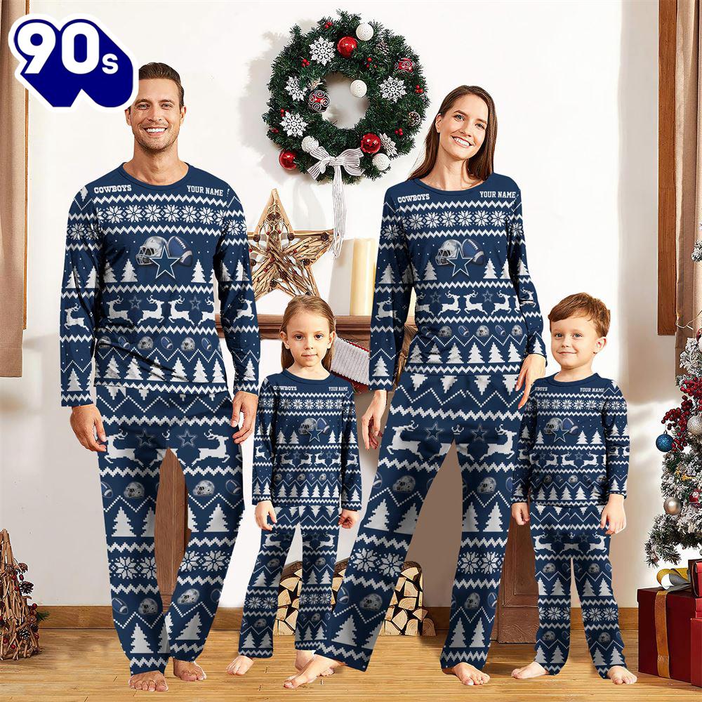 NFL Family Pajama Set, Dallas Cowboys Christmas NFL Custom Family Pajamas NFL Family Pajama Set, Dallas Cowboys Christmas NFL Custom Family Pajamas