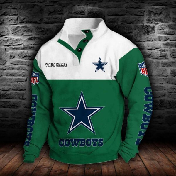 Dallas Cowboys Double Breasted Stand Collar Hoodie