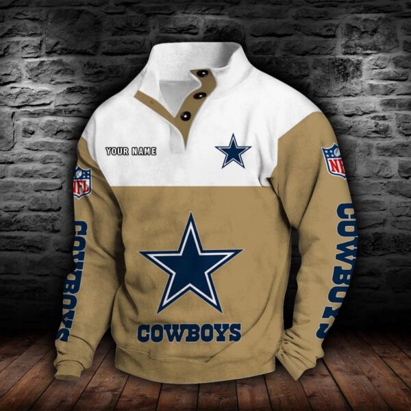 Dallas Cowboys Double Breasted Stand Collar Hoodie