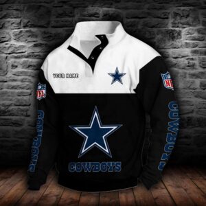 Dallas Cowboys Double Breasted Stand Collar Hoodie