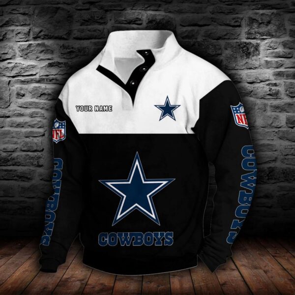 Dallas Cowboys Double Breasted Stand Collar Hoodie