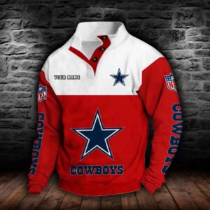 Dallas Cowboys Double Breasted Stand Collar Hoodie