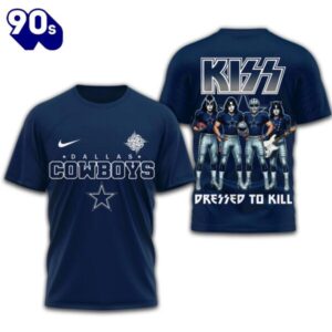 Dallas Cowboys KISS Dressed To Kill T-Shirt Blue