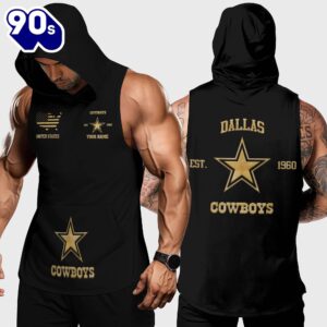 Dallas Cowboys Men Workout Hooded Tank Top
