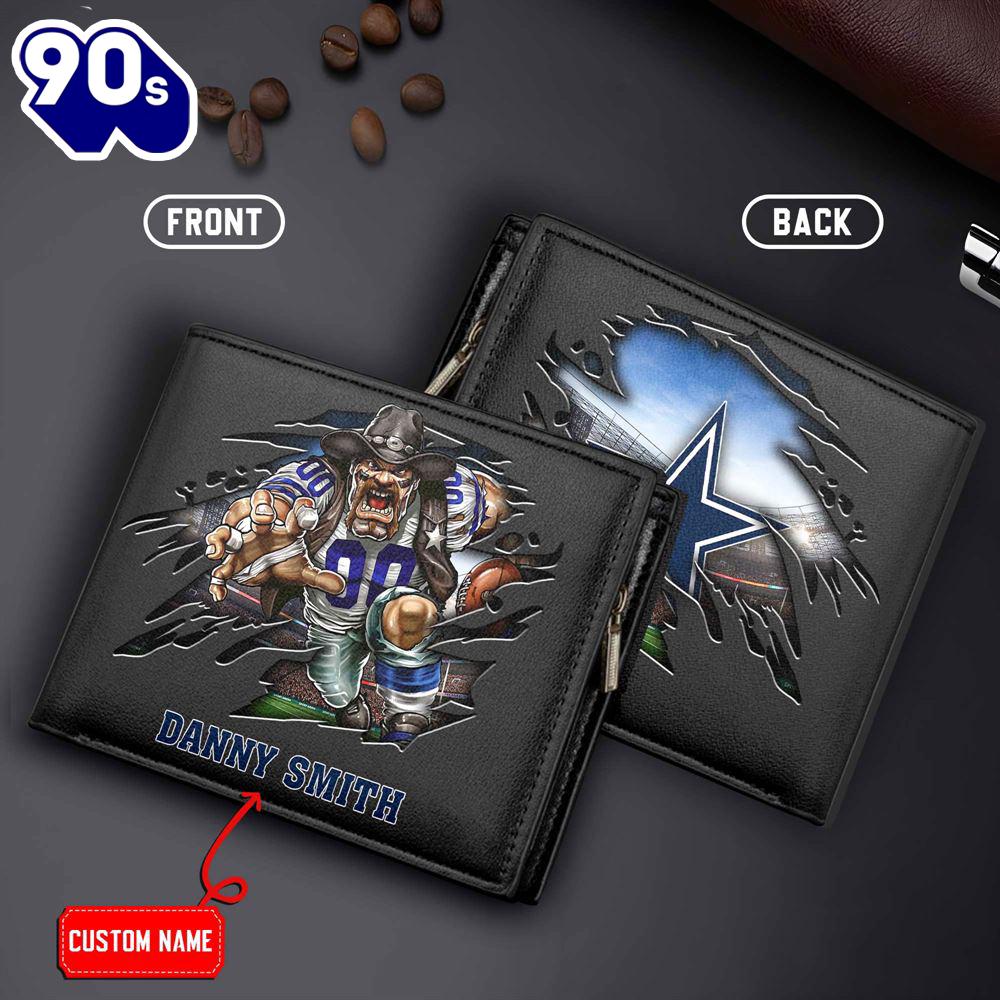 Dallas Cowboys Men's Leather Wallet Custom Name Dallas Cowboys Men's Leather Wallet Custom Name