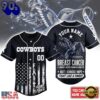 Dallas Cowboys NFL Breast Cancer Hope Over Fear Baseball Jersey, Trending NFL Jersey