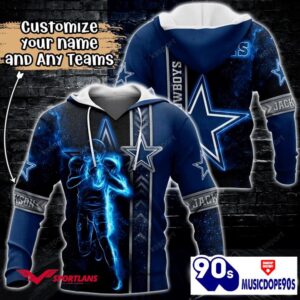 Dallas Cowboys NFL Custom Name 3D Hoodie Teams Shirt For Fans