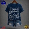 Dallas Cowboys NFL Floral Garden V Neck T Shirt, NFL Fan V Neck Shirt
