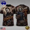 Dallas Cowboys NFL Michael Myers Sunday Nightmares Horror Halloween 3D T Shirt, NFL Trending Shirt