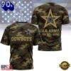 Dallas Cowboys NFL Veterans US Army Camo New Design 3D Shirt , NFL Trending Shirt