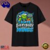 Dallas Wings I Hate Everybody Except Wings Grinch Christmas T Shirt, Viral 2D Graphic Tee