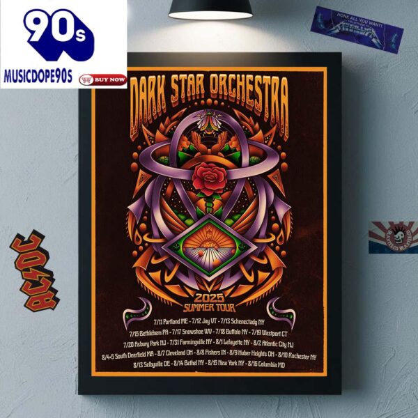 Dark Star Orchestra 2025 Summer Tourwork With Tour Dates Canvas
