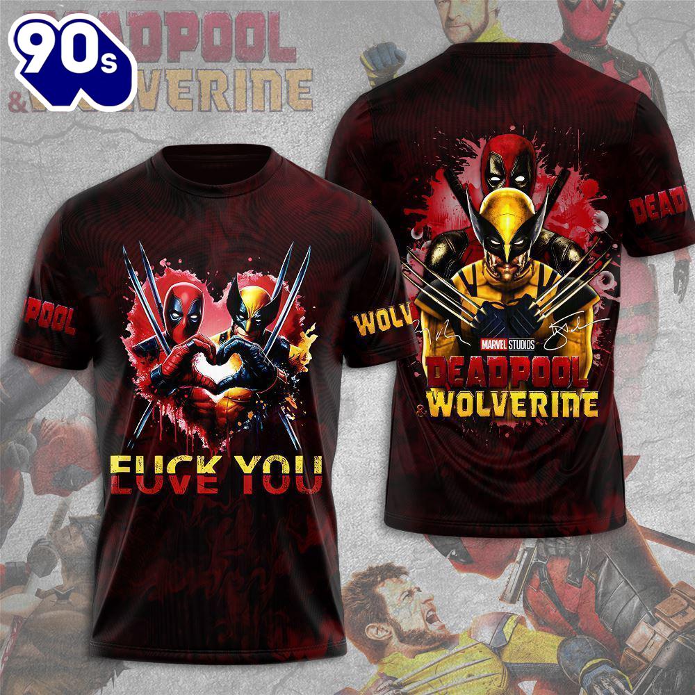Deadpool x Wolverine 3D Apparel Shirt For Fans Deadpool x Wolverine 3D Apparel Shirt For Fans