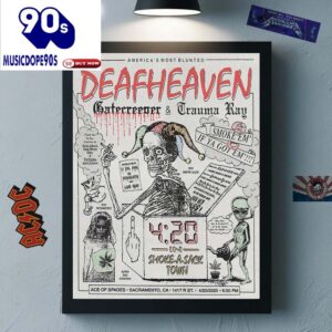 Deafheaven For In Sacramento California At Ace Of Spades On April 20 2025 4 20 In Smoke A Sack Town Canvas