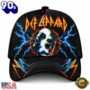 Def Leppard Hysteria Graphic Lightning Bolt Black Classic Cap, Music Fan Baseball Cap