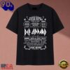 Def Leppard Pour Some Sugar On Me Songs List Graphic T Shirt, Trending Music 2D Tee