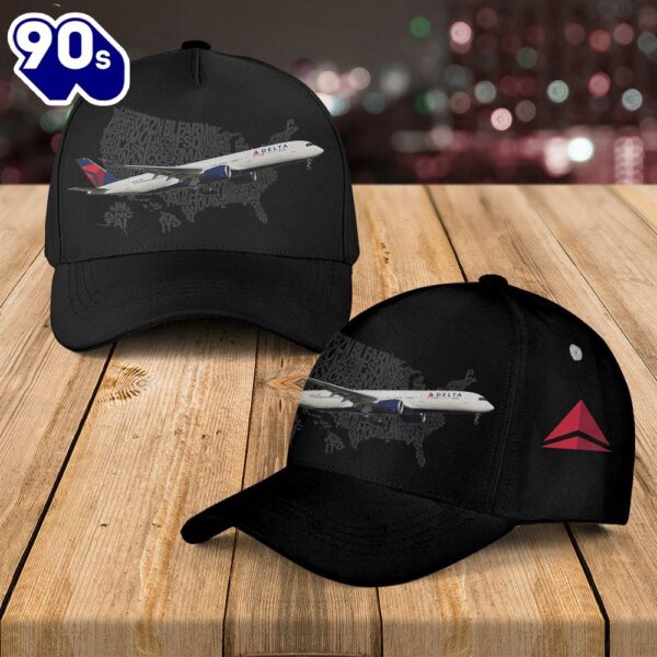 Delta Air Lines Airbus A350-941 Baseball Cap  Gift For Veteran Day