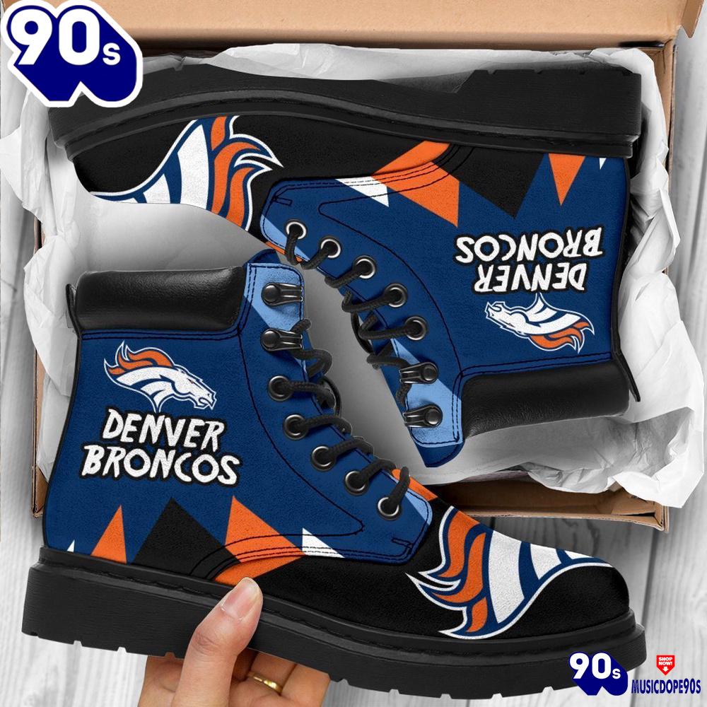 Denver Broncos All Season Boots Casual Shoes Vegan Leather Custom Boot Shoes Denver Broncos All Season Boots Casual Shoes Vegan Leather Custom Boot Shoes