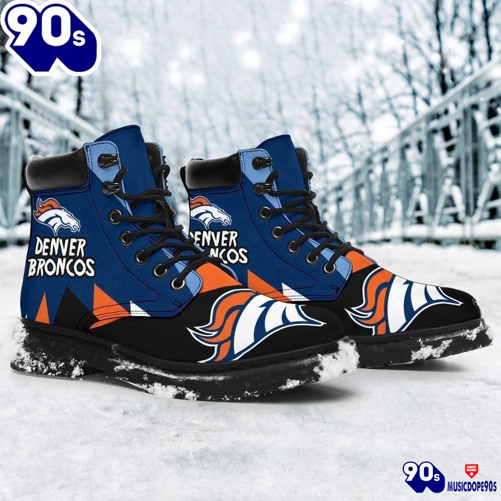 Denver Broncos All Season Boots Casual Shoes Vegan Leather Custom Boot Shoes Denver Broncos All Season Boots Casual Shoes Vegan Leather Custom Boot Shoes
