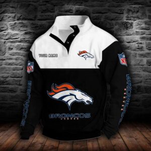 Denver Broncos Double Breasted Stand Collar Hoodie